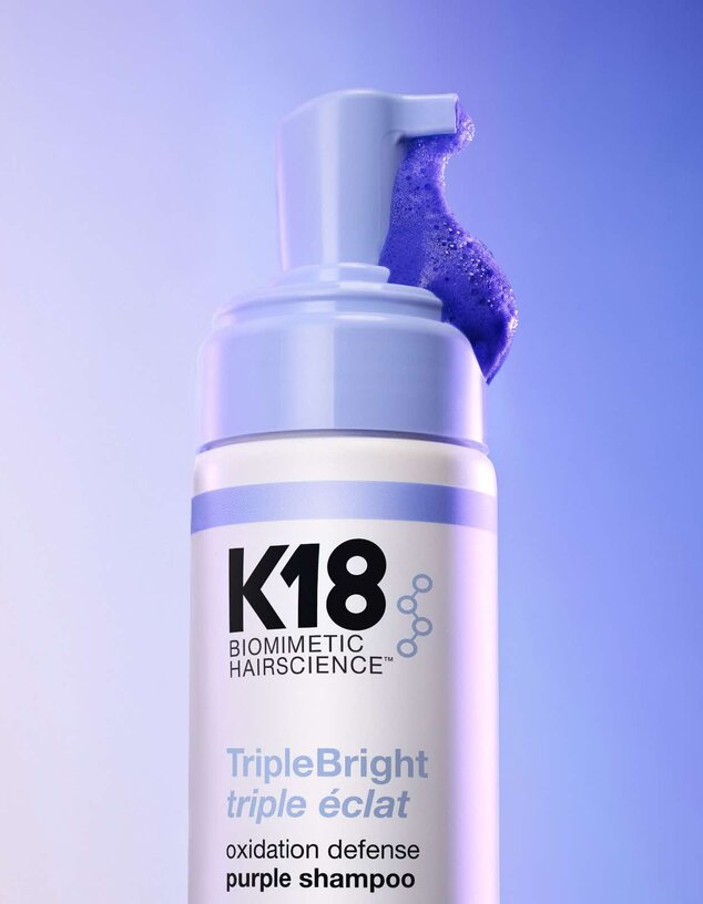 K18 משיקים את Triplebright שמפו סגול לנטרול והגנה מפני התחמצנות K18 משיקים את Triplebright שמפו סגול לנטרול והגנה מפני התחמצנות