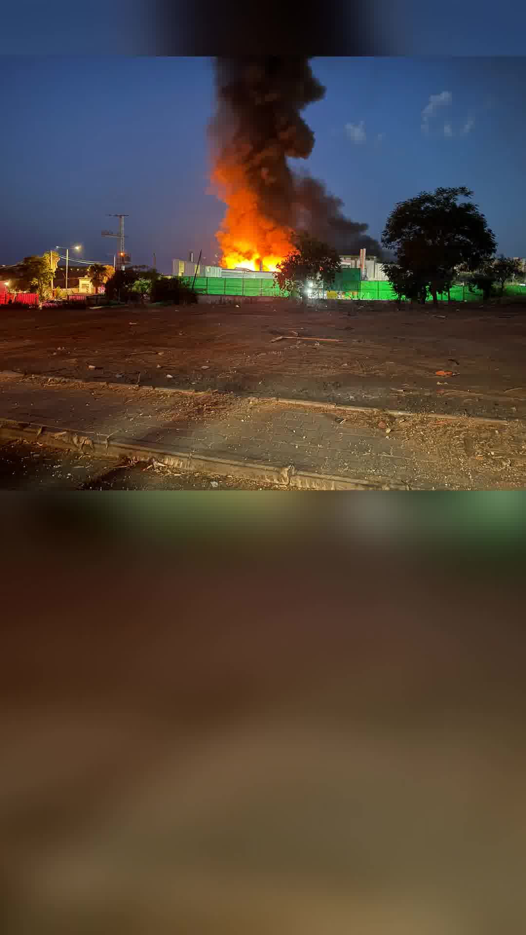 שריפה פרצה במפעל מחזור בראשון לציון