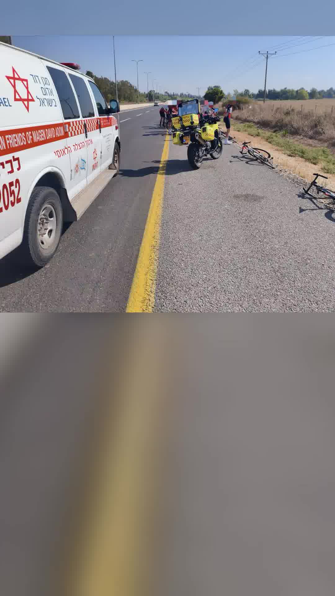  רוכב אופניים כבן 40 נפצע בינוני במהלך רכיבה בכביש 3 סמוך ליסודות