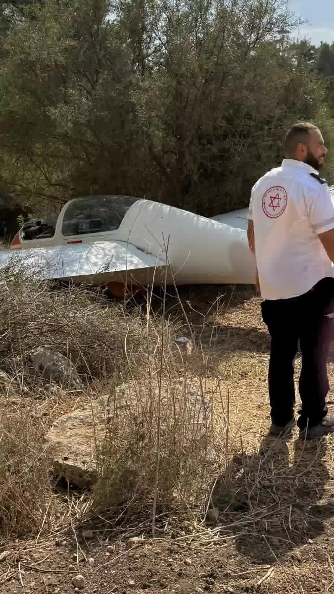 מטוס קל התרסק בשטח פתוח סמוך לאשתאול, בן 60 נפצע קל