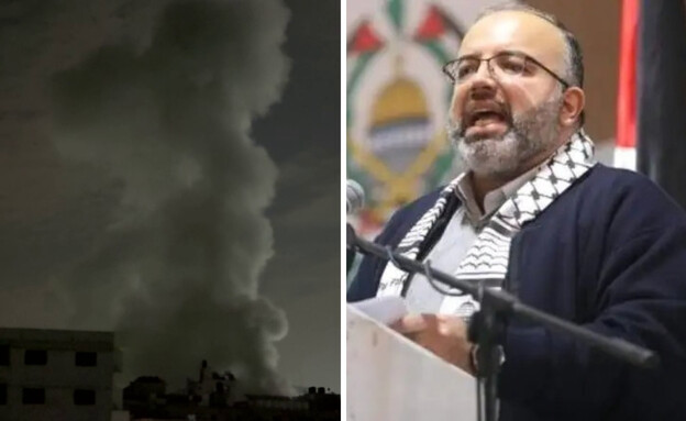 תיעוד מקום התקיפה בעזה שבו דווח ששהה עלי אל-עאמודי תיעוד מקום התקיפה בעזה שבו דווח ששהה עלי אל-עאמודי