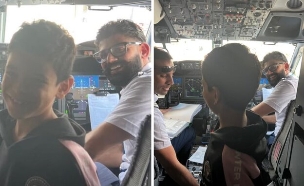 הצטלם עם הטייס הגיבור (צילום: באדיבות המלצם)