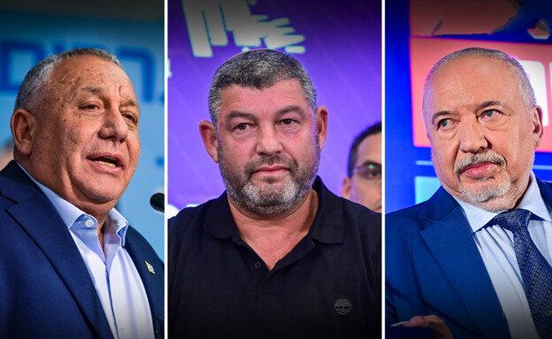 אביגדור ליברמן, עופר וינטר, גדי איזנקוט (צילום: אבשלום ששוני, פלאש 90)