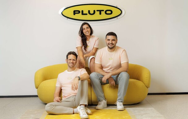 מייסדי פלוטו, מימין גיל ממן CTO, שחר בהט מנכלית, טל עופר רגב, CPO מייסדי פלוטו, מימין גיל ממן CTO, שחר בהט מנכלית, טל עופר רגב, CPO