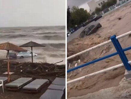 כאוס מוחלט: רגע לפני שמזג האוויר החורפי מגיע אלינו - זה מה שקרה ביוון