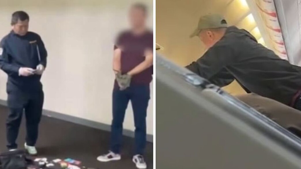 נוסע סיני נתפס מחטט בכבודה של נוסעים במהלך טיסה פנימית נוסע סיני נתפס מחטט בכבודה של נוסעים במהלך טיסה פנימית