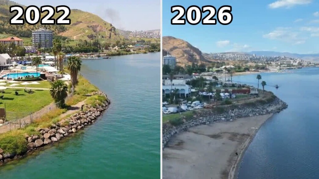 מצב הכנרת 2022 מול 2026 מצב הכנרת 2022 מול 2026