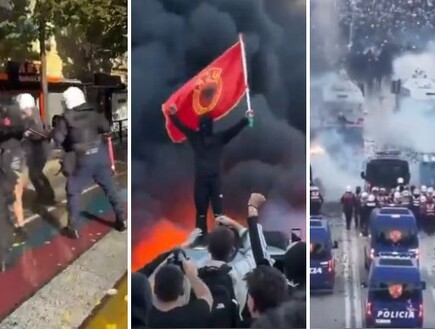 "זו מלחמה. חצו קו אדום": עשרות עצורים במחאות אלימות באלבניה