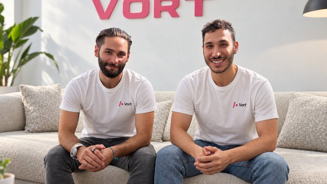 מימין: חננאל זילברברג, מייסד מייסדי Vort AI, משמאל: ישעיה לנדאו מימין: חננאל זילברברג, מייסד מייסדי Vort AI, משמאל: ישעיה לנדאו