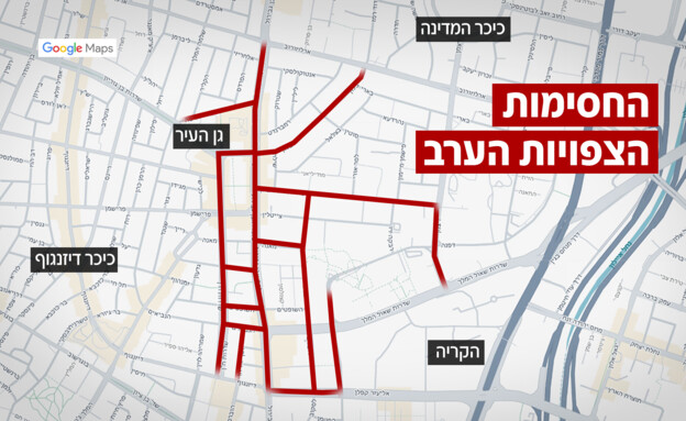 מפת החסימות הצפויות מפת החסימות הצפויות