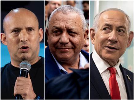 התוצאות בפנים. נתניהו, איזנקוט ובנט (GETTY) התוצאות בפנים. נתניהו, איזנקוט ובנט (GETTY)