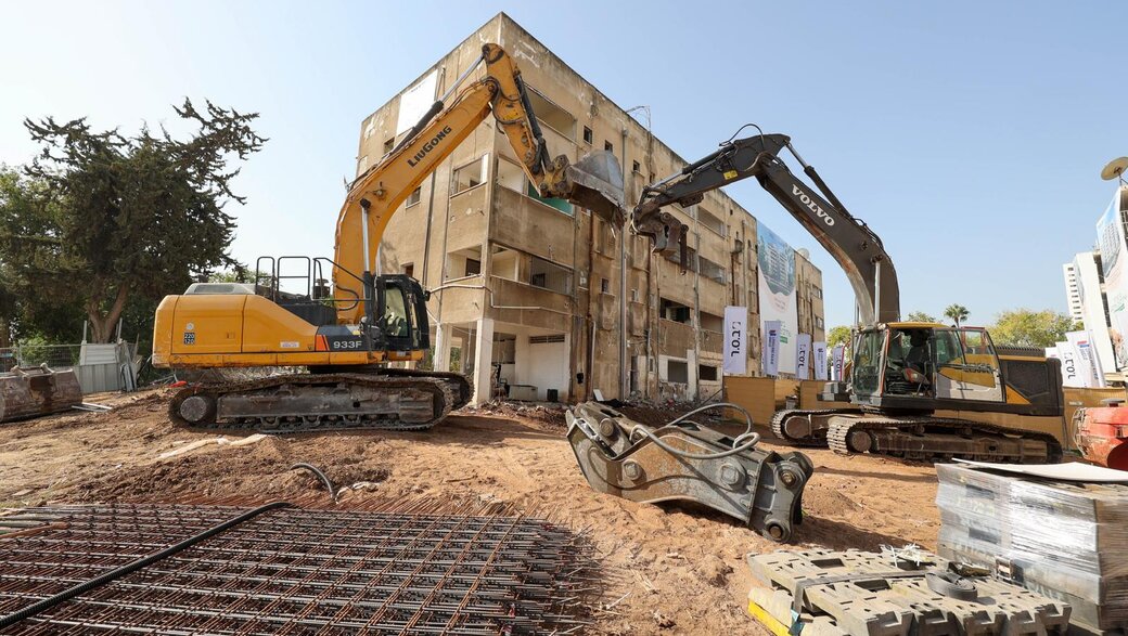 הריסת המבנים בפרויקט ההתחדשות בשכונת ביצרון בתל אביב הריסת המבנים בפרויקט ההתחדשות בשכונת ביצרון בתל אביב